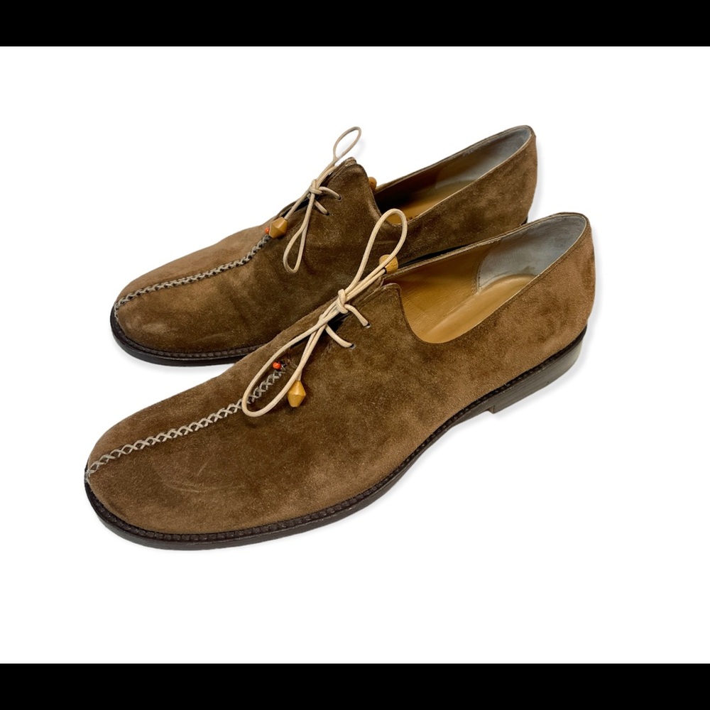 Henry Barneys New York Italy Suede Oxford shoes / Moccasin / Flat shoes US 7.5